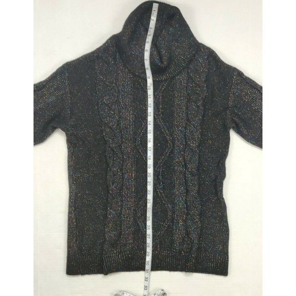 Charter Club Womens Sweater M Black Cowl Neck - Picture 8 of 13